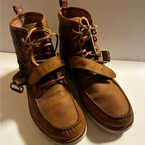 Mens Vintage Brown Leather Ralph Lauren Polo Boots